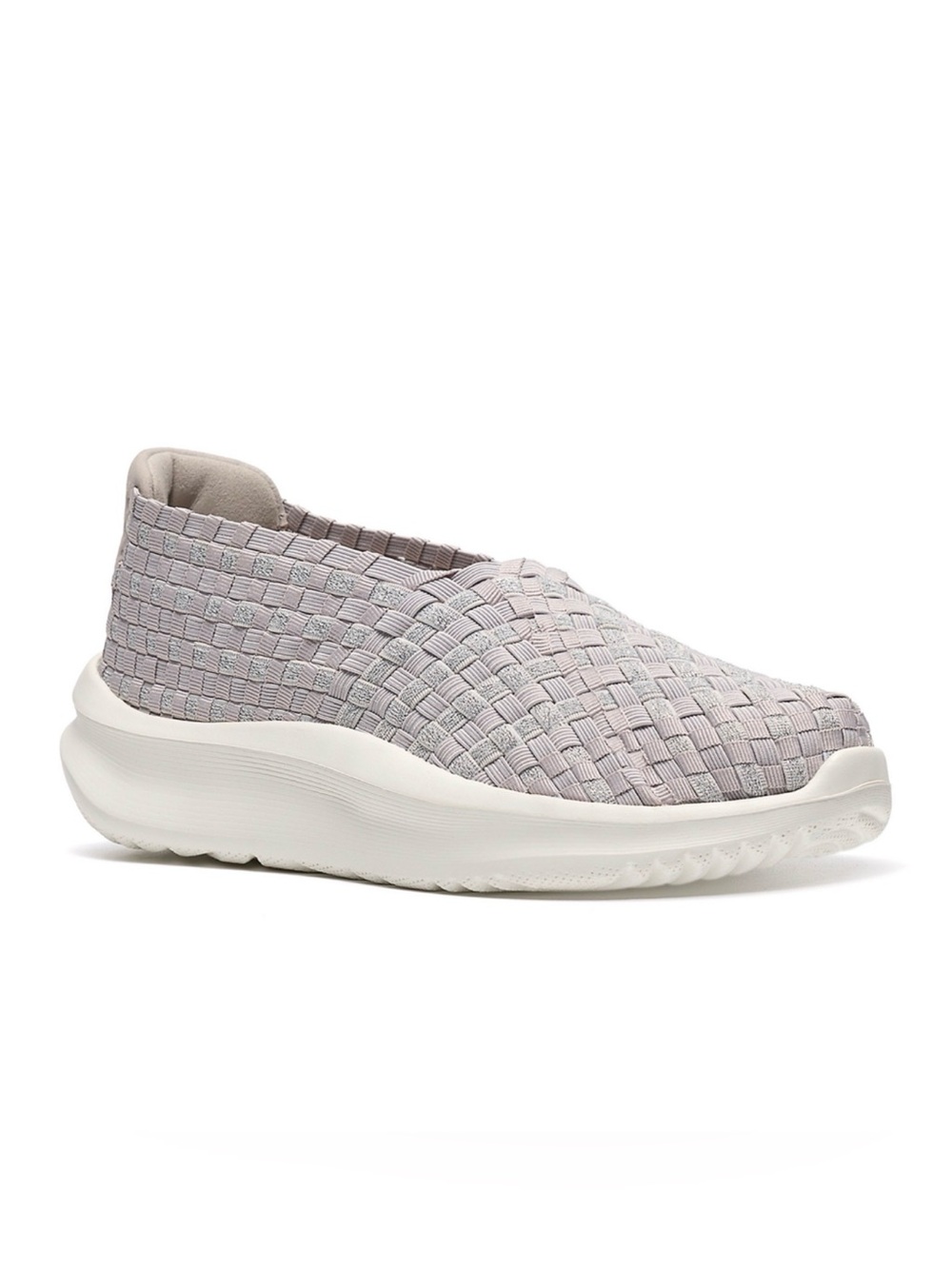Clarks Cloudsteppers Slip Ons Solevana Weave Pale Gray Size 7 Wide Brand New